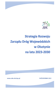 Dokument strategii rozwoju ZDW - okładka